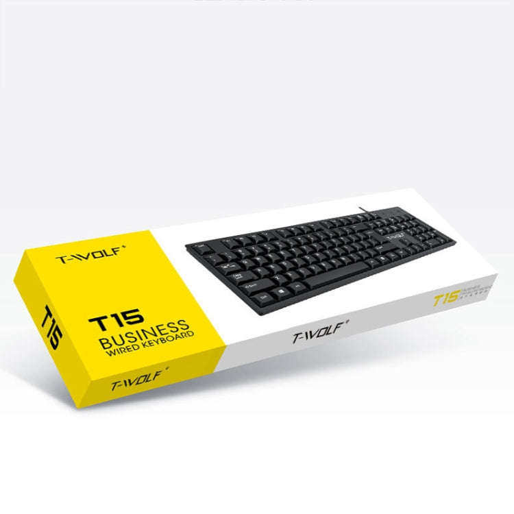 T-WOLF 104-keys USB Computer Office Home Wired Keyboard(T15)