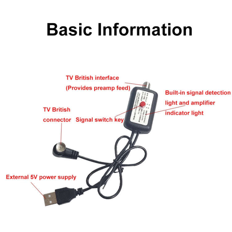 Secondary Signal Switcher High Gain Signal Boost Amplifier(Black)