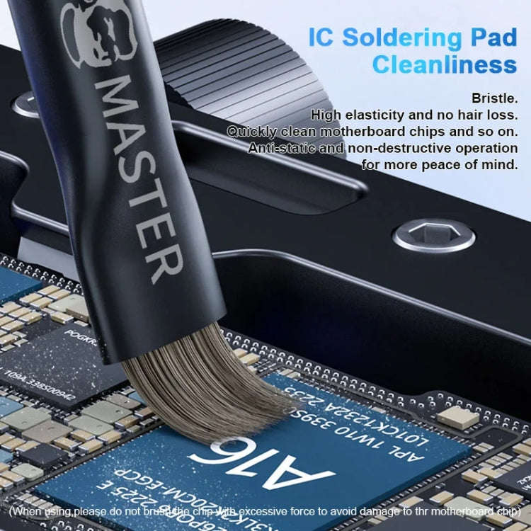 MECHANIC Cell Phone Motherboard Chip Degumming Brush PCB De-Tin Cleaning Cylinder Long Handle Bru...