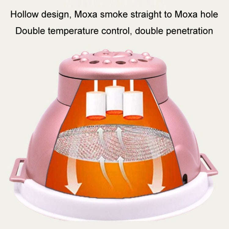 Portable Moxibustion Box Waist Abdomen Moxibustion Equipment(Pink)