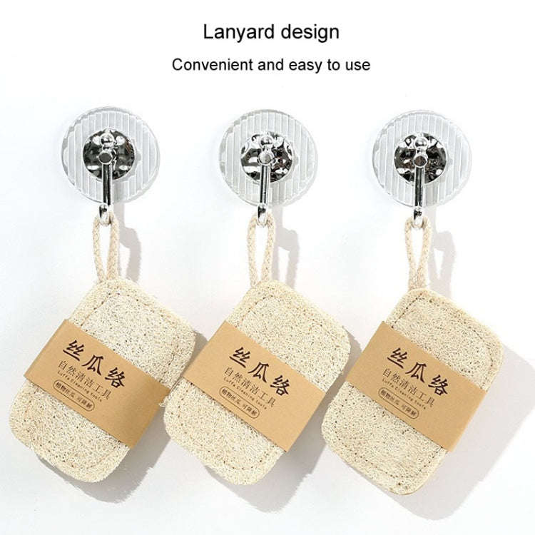 Natural Loofah Dishwashing Brush Dishwashing Tool Loofah Rag Brush, Style: Hard Square(Cowhide Pa...