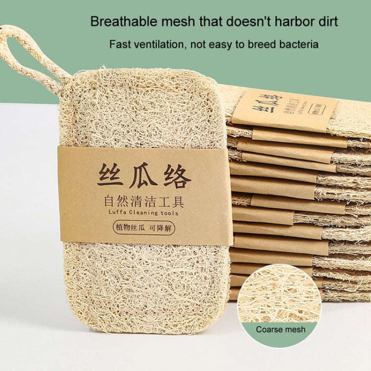 Natural Loofah Dishwashing Brush Dishwashing Tool Loofah Rag Brush, Style: Soft Square(Cowhide Pa...