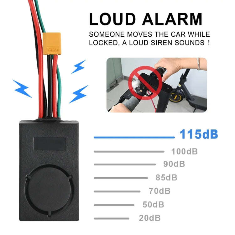 For Xiaomi M365  Electric Scooter 36-55V Anti-Theft Alarm Detector + 2 Remote Controller