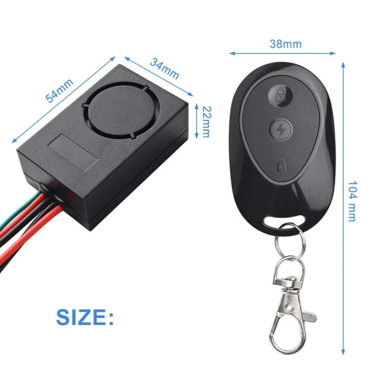 For Xiaomi M365  Electric Scooter 36-55V Anti-Theft Alarm Detector + 2 Remote Controller