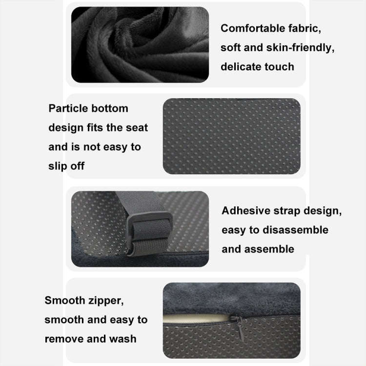 Curve Three-dimensional Support Memory Foam Office Chair Armrest Pad, Color: Gray