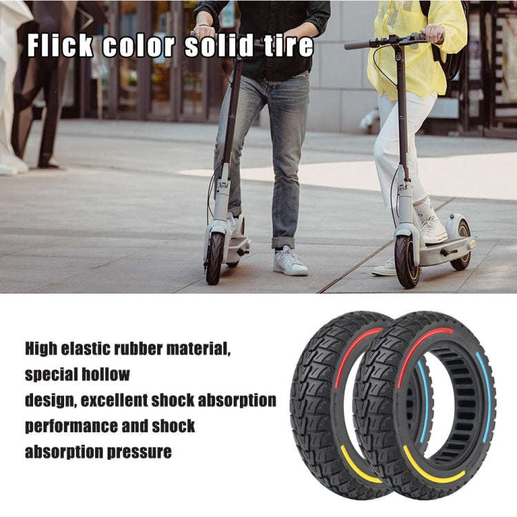 For Ninebot Max G30 Electric Scooter 10 x 2.5 Inch Flick Color Solid Tire(Red)
