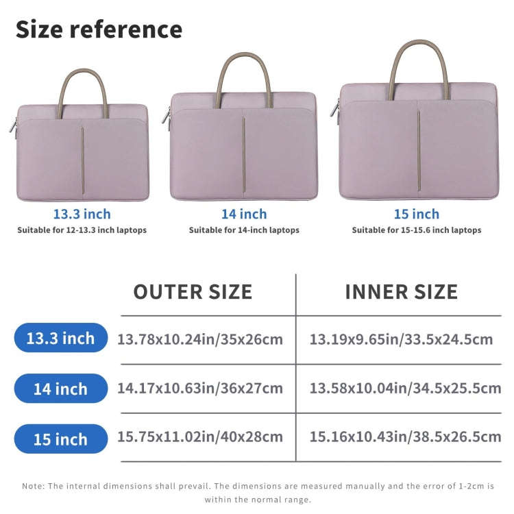 15 -15.6 Inch Oxford Cloth Laptop Bag Mens Womens Briefcase with PU Handle(Lotus Pink)