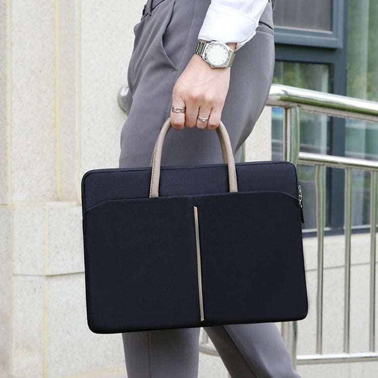 15 -15.6 Inch Oxford Cloth Laptop Bag Mens Womens Briefcase with PU Handle(Lotus Pink)