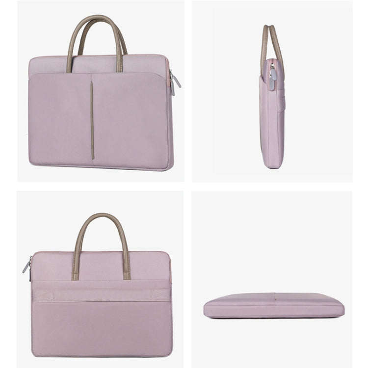 15 -15.6 Inch Oxford Cloth Laptop Bag Mens Womens Briefcase with PU Handle(Gray Green)