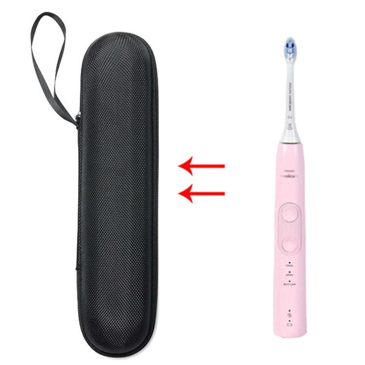 For Philips HX6856-12 Electric Toothbrush Travel Storage Box Protective Case(Black)