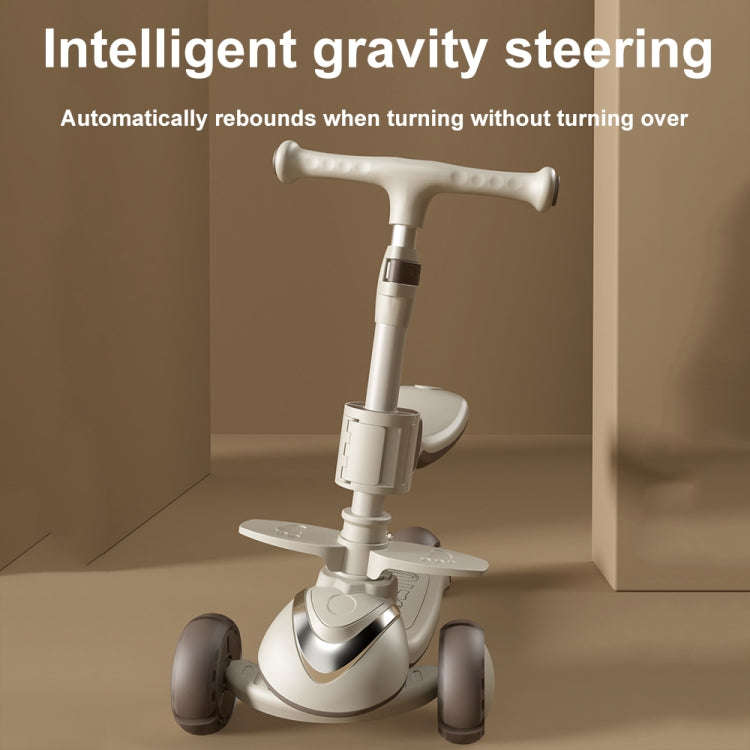 XOEYU K8 Multifunctional Adjustable Folding Children Scooter with Music and Lights, Color: Single...