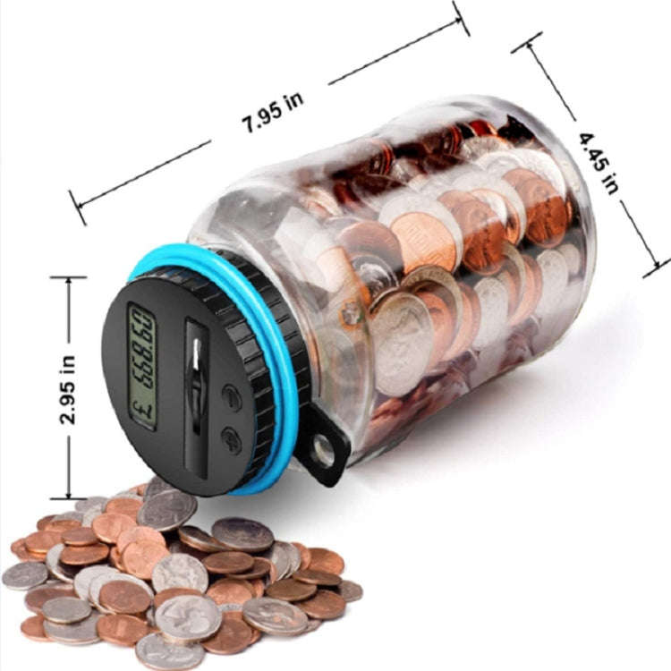 Digital Display Counting Piggy Bank With Lock, Currency: US Dollar