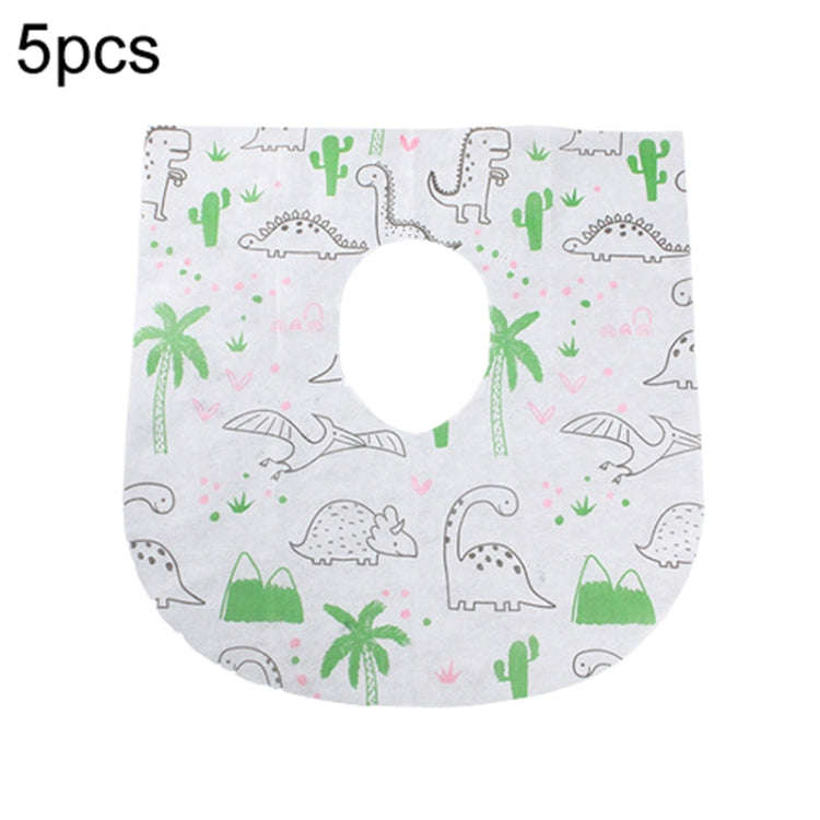 5pcs Disposable Nonwoven Toilet Pad Portable Hotel And Traveling Cartoon Universal Cushion, Style...