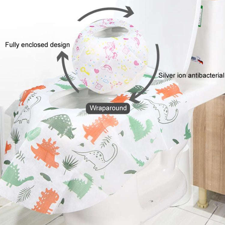 5pcs Disposable Nonwoven Toilet Pad Portable Hotel And Traveling Cartoon Universal Cushion, Style...