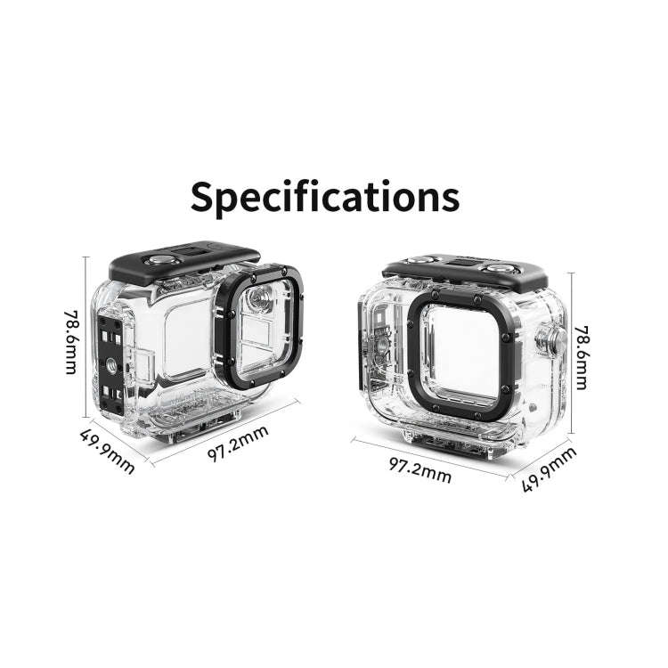 For Insta360 Ace aMagisn Horizontal and Vertical Shooting Dive Shell 60m Waterproof Shell Accesso...