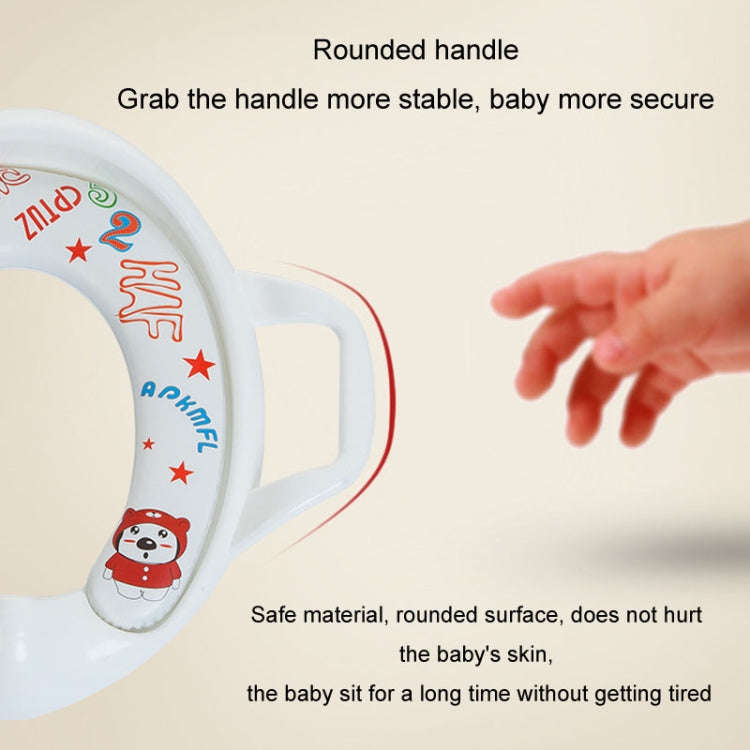Children Toilet Seat Baby Extra Large Toilet Cover Soft Cushion Auxiliary Seat Loop(Blue)