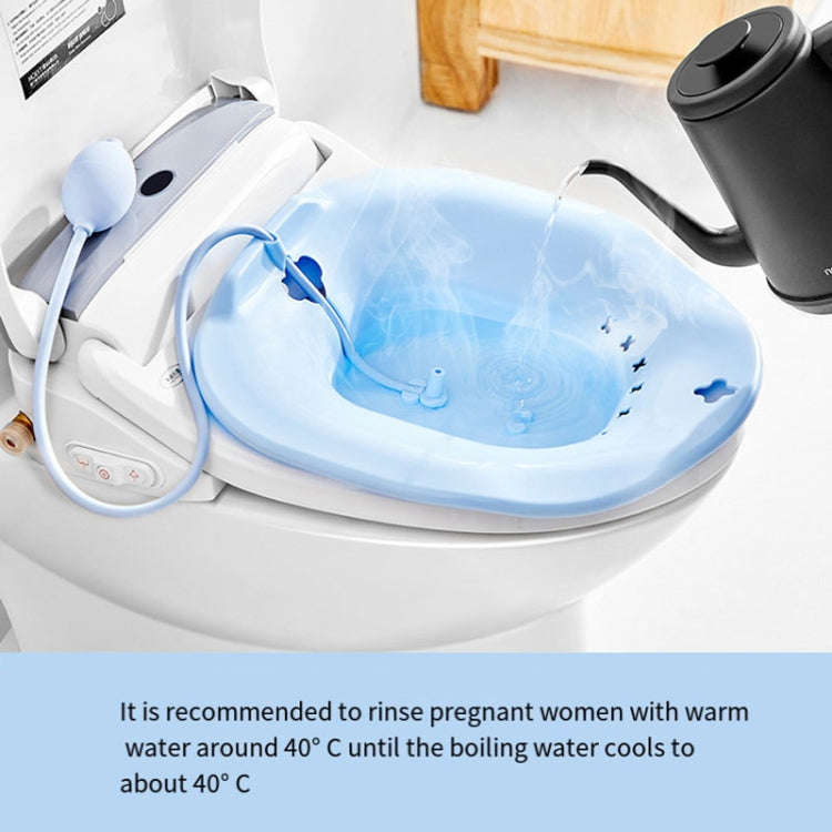 Squat-Free Sitz Bathtubs Pregnant Women Bidet After Anal Surgery Care Basin, Style: With Flusher ...