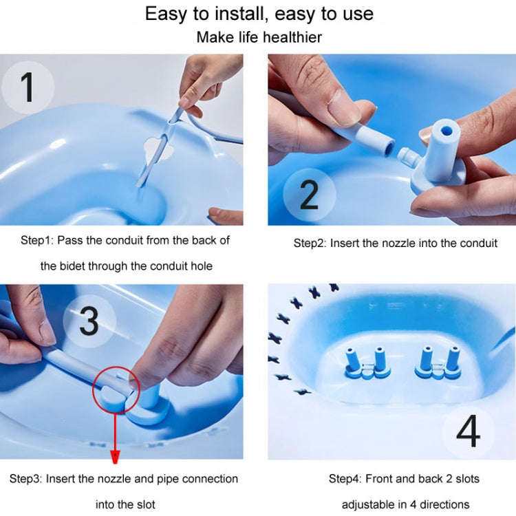 Squat-Free Sitz Bathtubs Pregnant Women Bidet After Anal Surgery Care Basin, Style: With Flusher ...