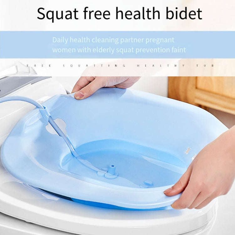 Squat-Free Sitz Bathtubs Pregnant Women Bidet After Anal Surgery Care Basin, Style: With Flusher ...
