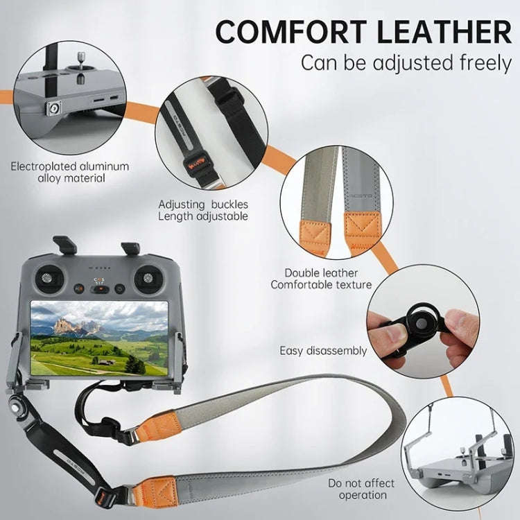 For DJI RC/ RC 2 Drone Remote Control RCSTQ Balance Strap System Lanyard(Gray)
