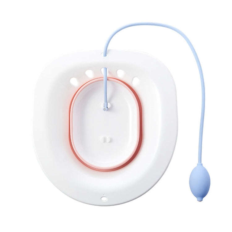 Foldable Bidet Squat-free Maternity Bathtub After Anal Surgery Care Basin With Flusher(Pink)