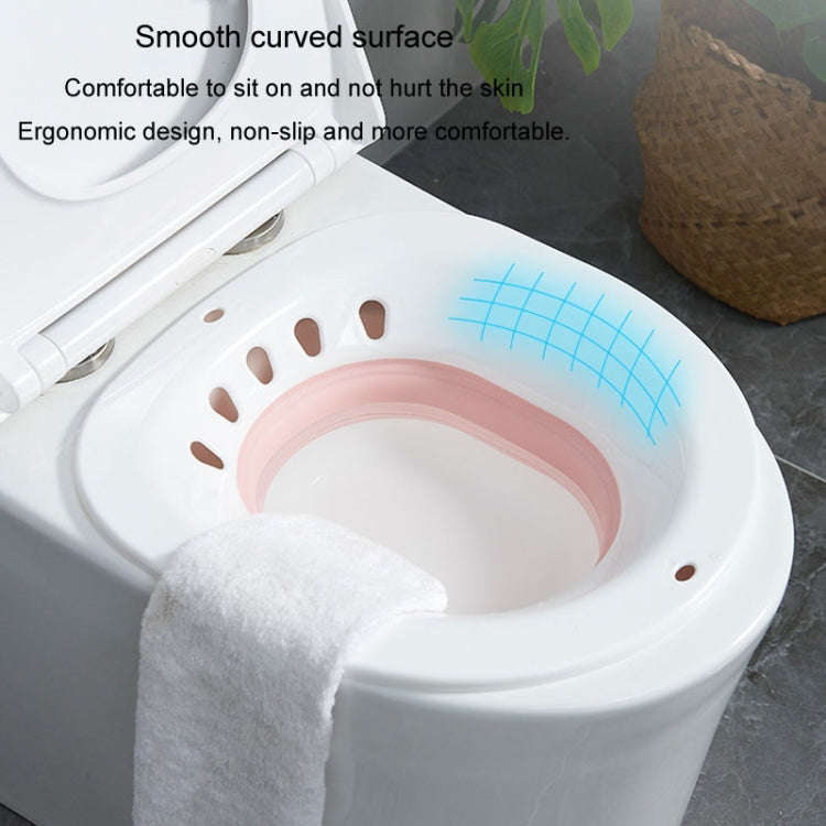 Foldable Bidet Squat-free Maternity Bathtub After Anal Surgery Care Basin With Flusher(Pink)