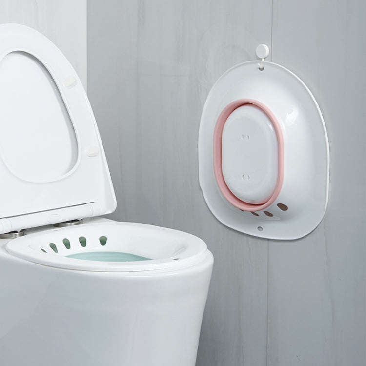 Foldable Bidet Squat-free Maternity Bathtub After Anal Surgery Care Basin With Flusher(Pink)