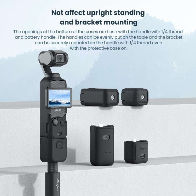 For DJI Osmo Pocket 3 AMagisn Silicone Protection Case Movement Camera Accessories, Style: 5 In 1...