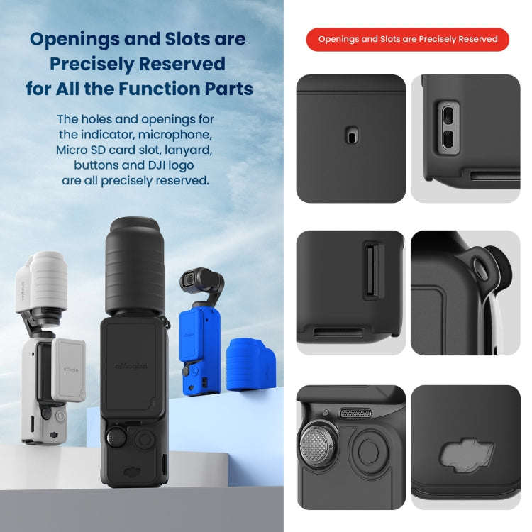 For DJI Osmo Pocket 3 AMagisn Silicone Protection Case Movement Camera Accessories, Style: 5 In 1...
