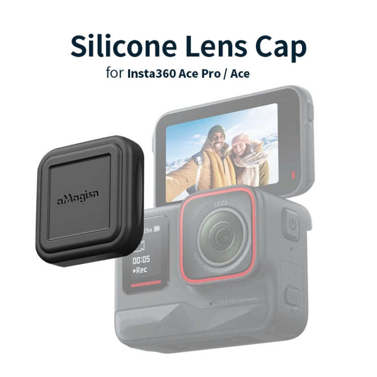 For Insta360 Ace Pro aMagisn Silicone Lens Cap Protective Cover Sports Camera Accessories