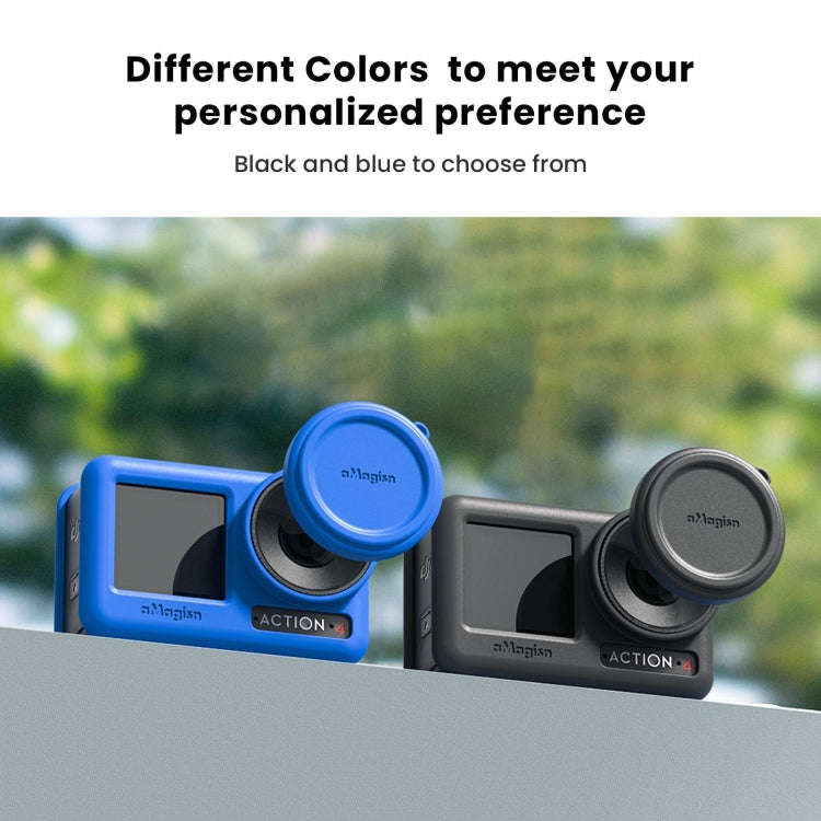 For DJI Osmo Action 4 / 3 aMagisn Silicone Protection Case Camera Protection Accessories(Black)