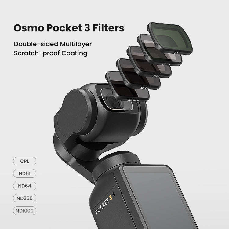 For DJI Osmo Pocket 3 aMagisn HD Double Sided Coated Filters Sports Camera Protective Goggles, St...