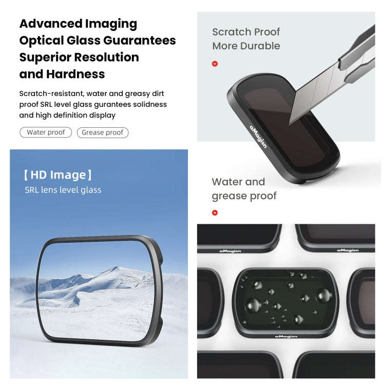 For DJI Osmo Pocket 3 aMagisn HD Double Sided Coated Filters Sports Camera Protective Goggles, St...