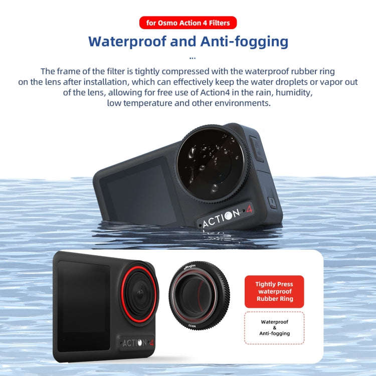 For DJI Osmo Action 5 Pro / 4 AMagisn Waterproof Filter Sports Camera Accessories, Style: CPL