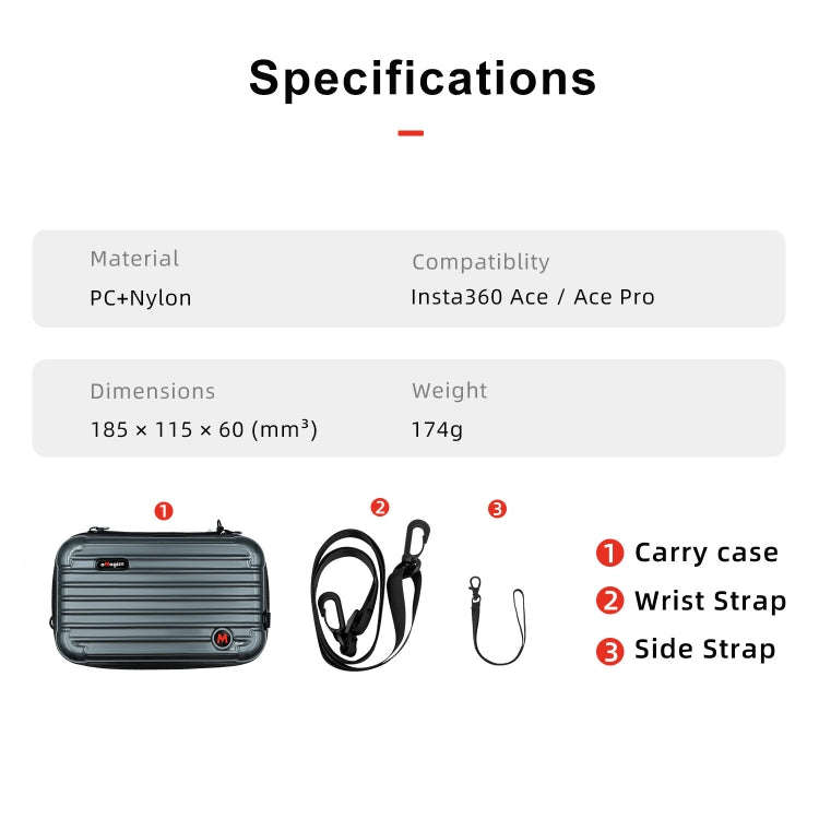 For Insta360 Ace / Ace Pro aMagisn Small Organizer Bag Sports Camera Protective Accessories(Pearl...