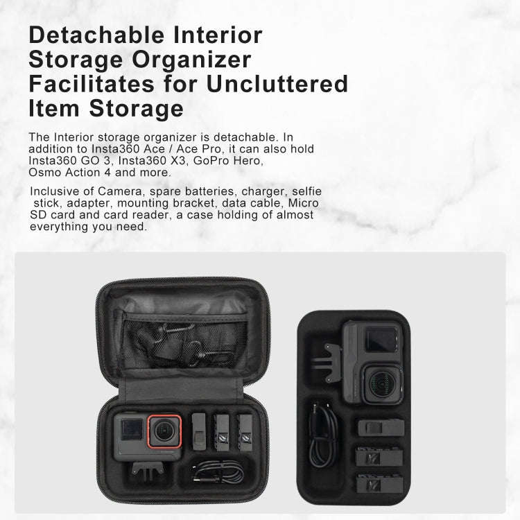 For Insta360 Ace / Ace Pro aMagisn Small Organizer Bag Sports Camera Protective Accessories(Pearl...