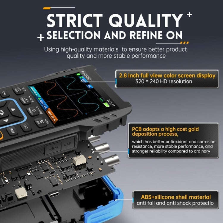 FNIRSI 3 In 1 Handheld Digital Oscilloscope Dual-Channel Multimeter, Specification: Standard