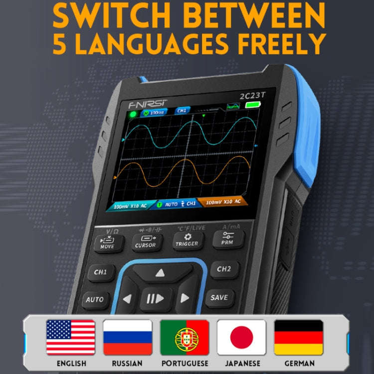 FNIRSI 3 In 1 Handheld Digital Oscilloscope Dual-Channel Multimeter, Specification: Standard