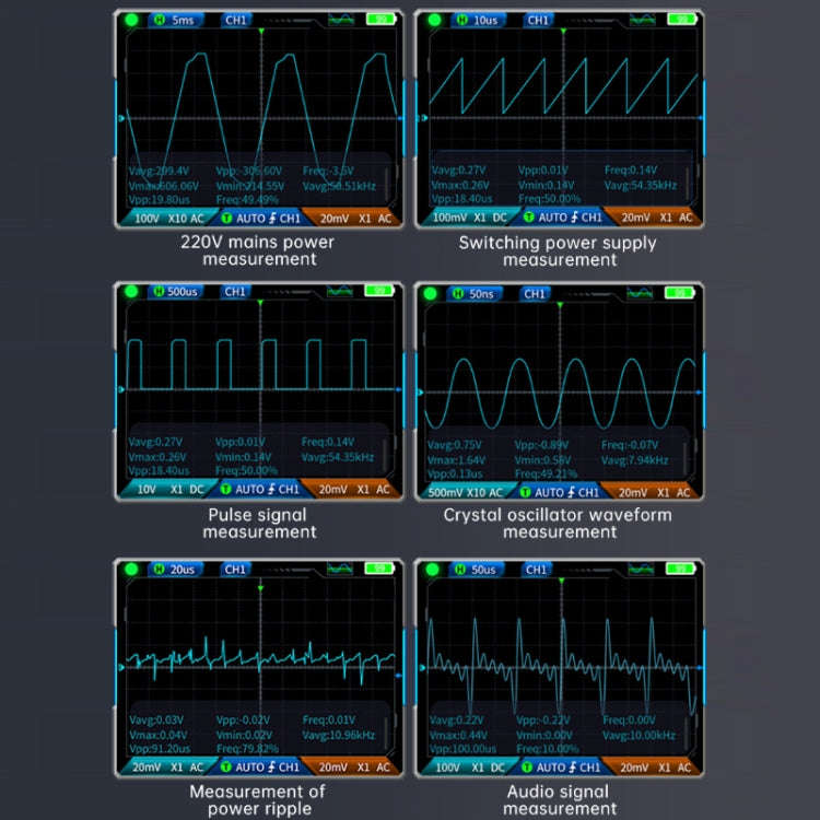 FNIRSI 3 In 1 Handheld Digital Oscilloscope Dual-Channel Multimeter, Specification: Standard