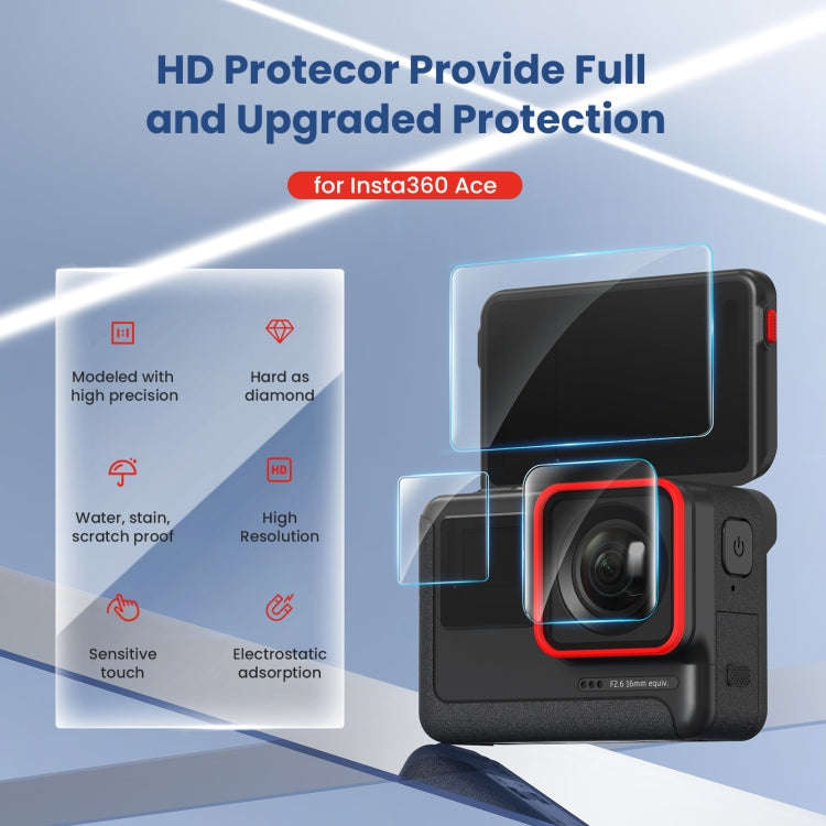 6 In 1 For Insta360 ACE aMagisn Tempered Film Protective Stickers Sports Camera Accessories