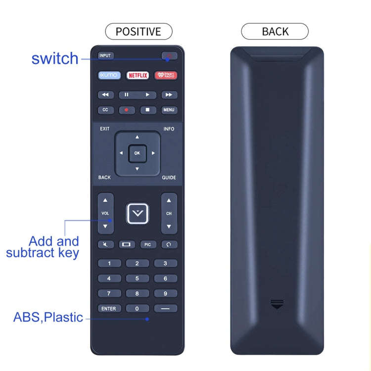 IR Remote Controller XRT122 Fit for VIZIO Smart TV