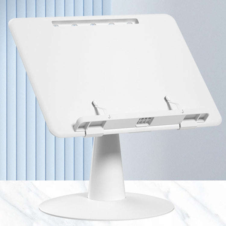 Children Reading Rack Flip Book Reading Stand Multi-functional Adjustable Student Bookshelf(White)