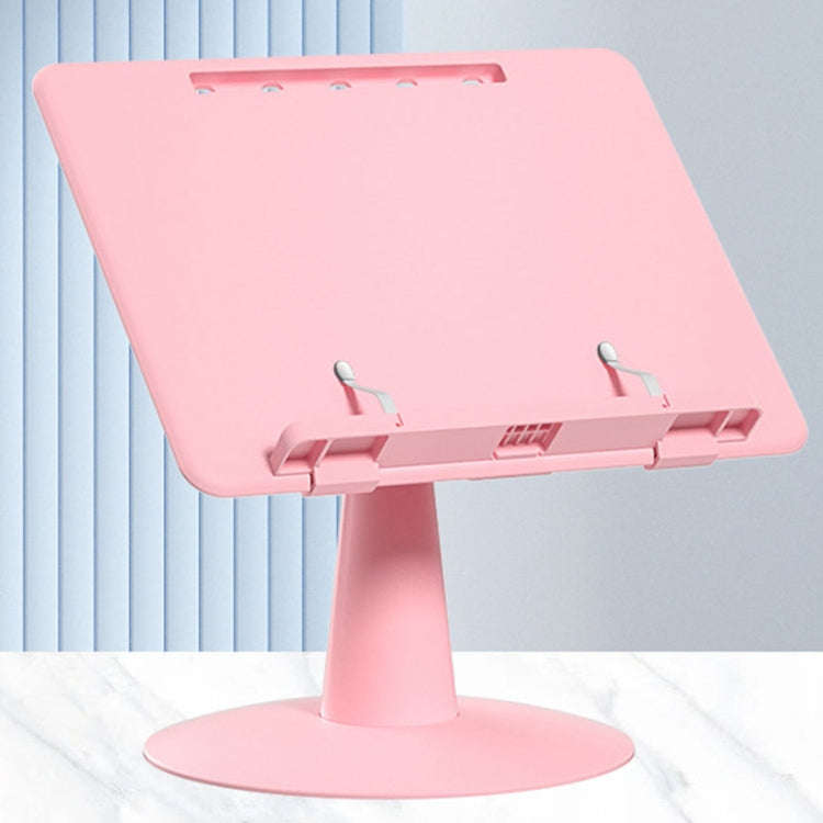 Children Reading Rack Flip Book Reading Stand Multi-functional Adjustable Student Bookshelf(Pink)