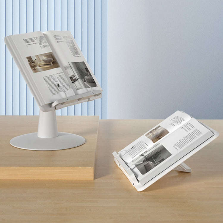 Children Reading Rack Flip Book Reading Stand Multi-functional Adjustable Student Bookshelf(White)