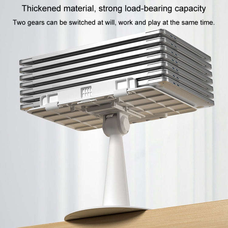 Children Reading Rack Flip Book Reading Stand Multi-functional Adjustable Student Bookshelf(White)