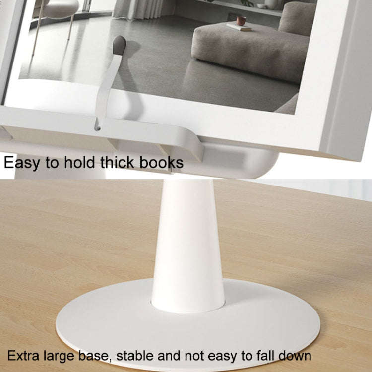 Children Reading Rack Flip Book Reading Stand Multi-functional Adjustable Student Bookshelf(White)
