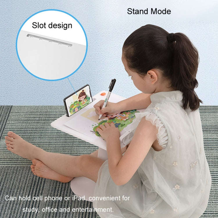 Children Reading Rack Flip Book Reading Stand Multi-functional Adjustable Student Bookshelf(White)