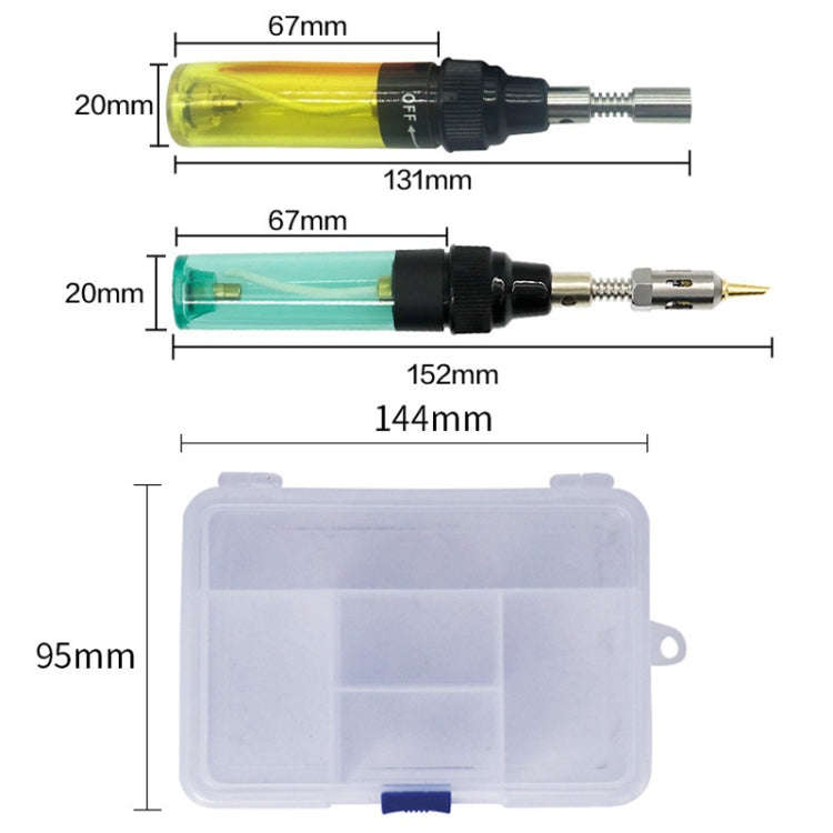 13pcs /Set Pen Type 3 In 1 Gas Soldering Iron Multi-function Gas Soldering Iron Set(Transparent G...