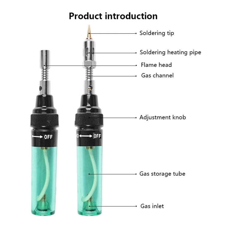 13pcs /Set Pen Type 3 In 1 Gas Soldering Iron Multi-function Gas Soldering Iron Set(Transparent G...