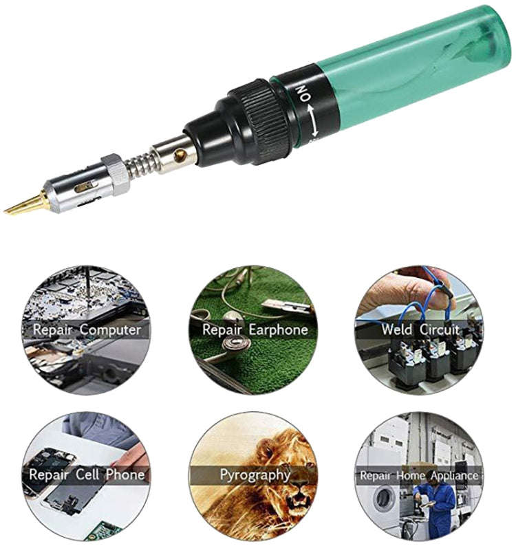 13pcs /Set Pen Type 3 In 1 Gas Soldering Iron Multi-function Gas Soldering Iron Set(Transparent G...